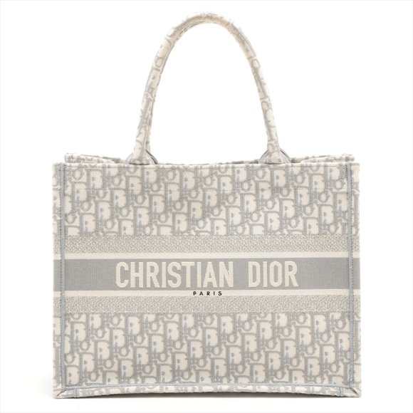 Dior Handbags - SOLD OUT ❌Christian Dior Medium Book Tote canvass Tote bag Grey